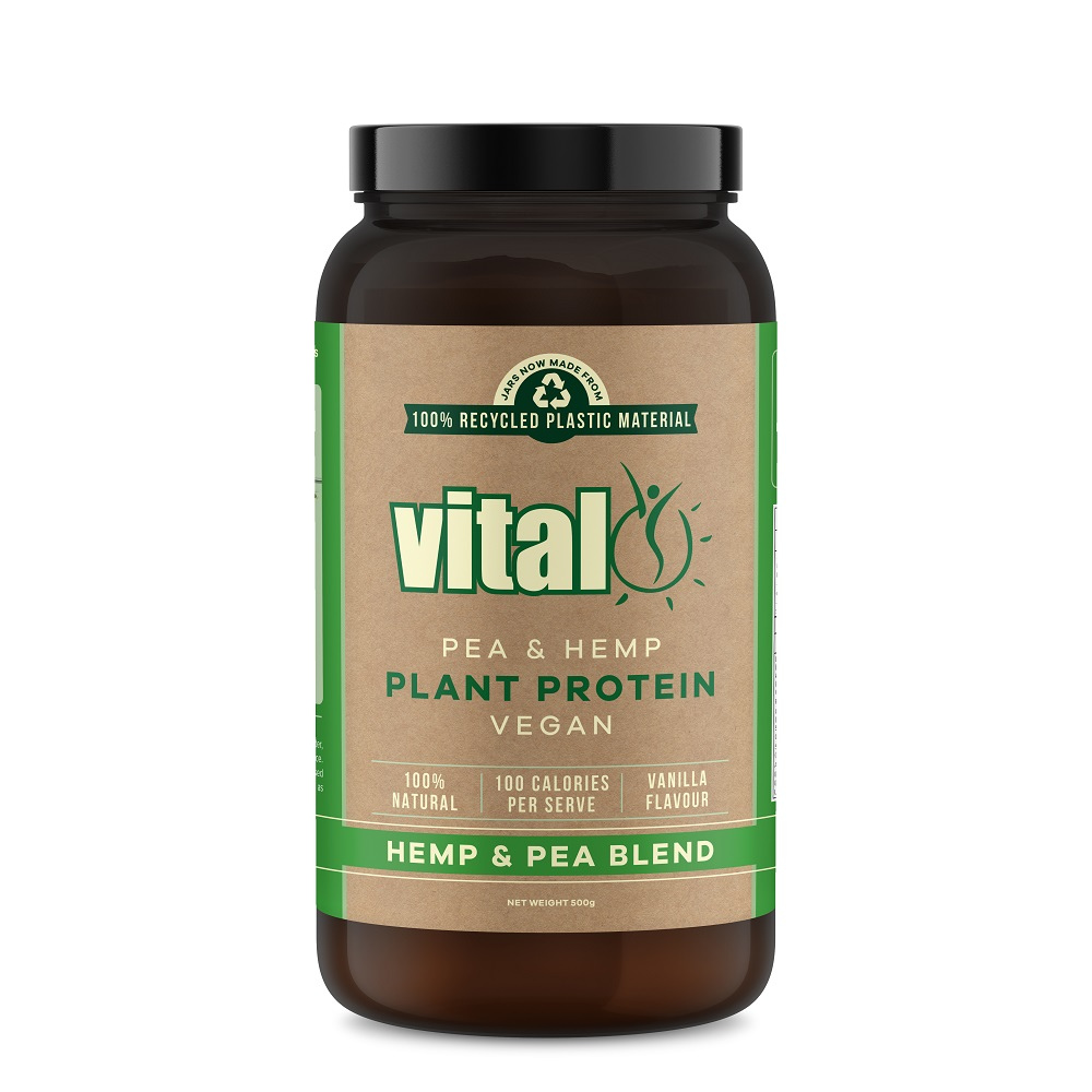 Vital Plant Protein Pea & Hemp Protein Powder Blend 500G