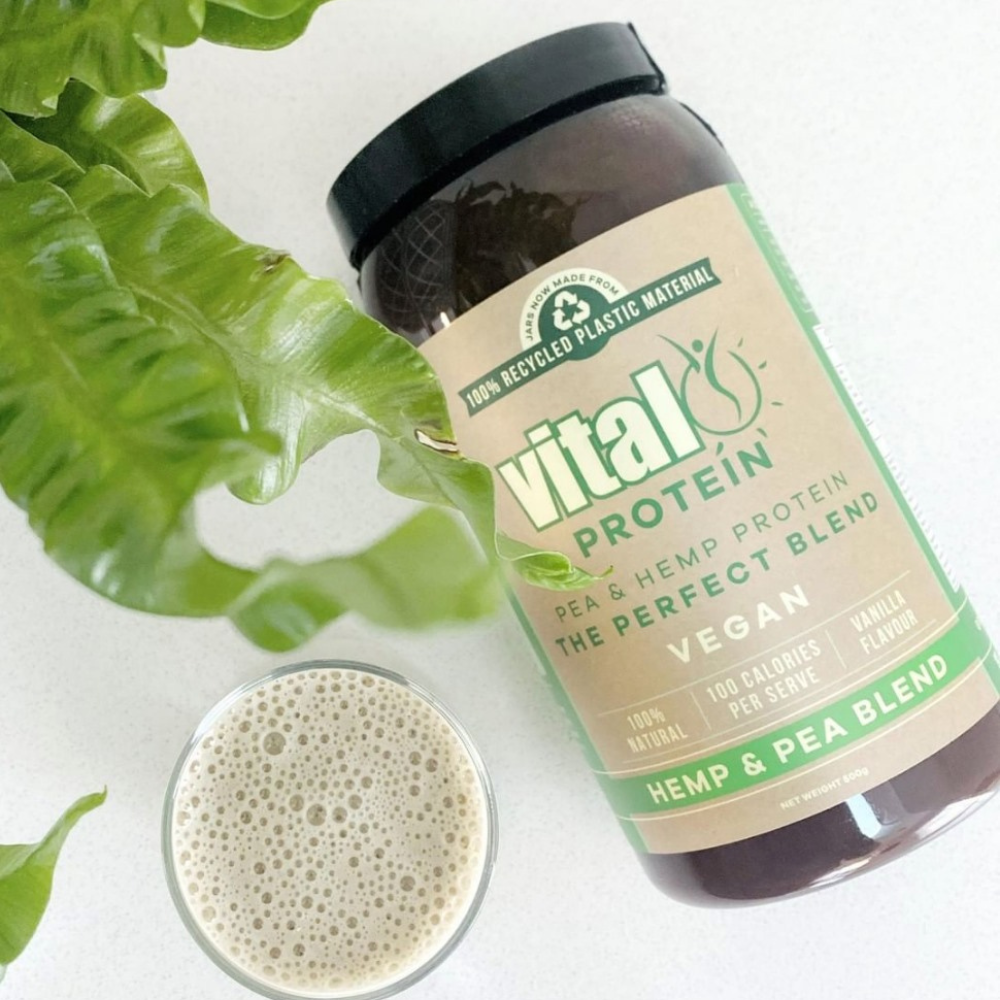 Hemo Powder Vital Plant Protein Pea & Hemp Protein Powder Blend 500G – Vital ...